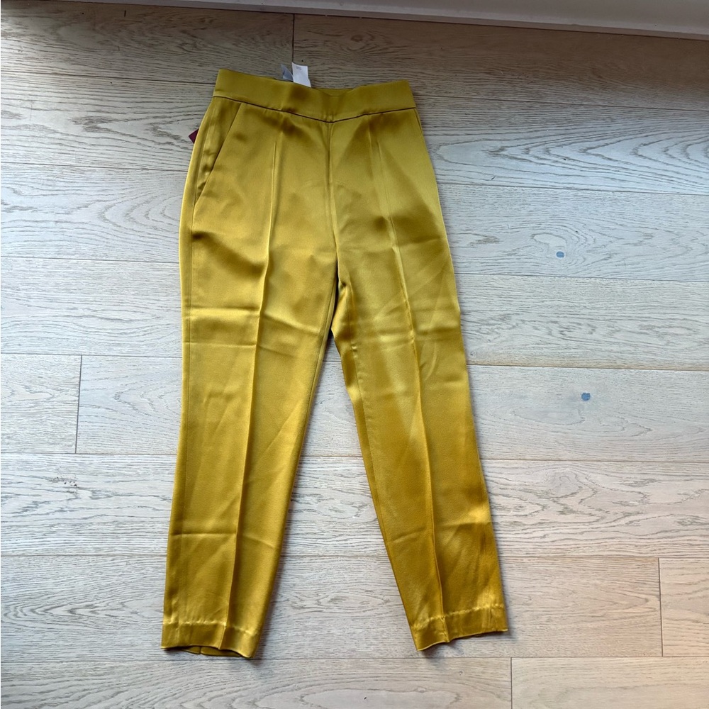 Max Mara Envers satin cigarette trousers (Ochre Yellow trousers)